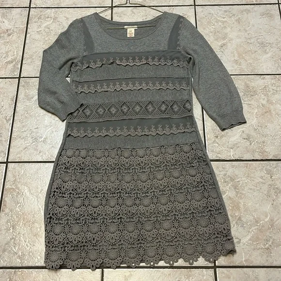 sundance crochet dress SUNDANCE L Jasmine eyelet lace Blue cottage